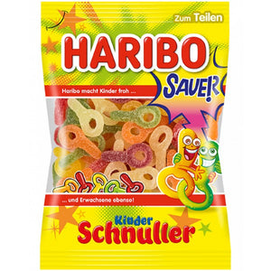 German Haribo Sauer Kinder Schnuller (Sour Gummy Pacifiers) - Sweets and Geeks