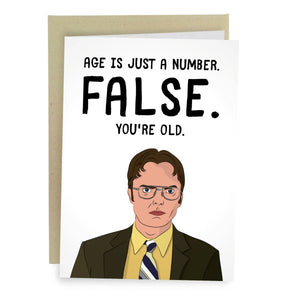 FALSE Dwight Schrute Greeting Card - Sweets and Geeks