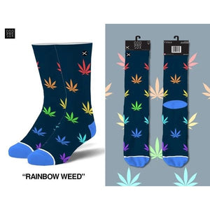 Rainbow Weed Socks - Sweets and Geeks
