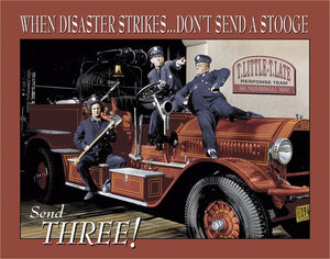 Stooges Fire Dept. Metal Tin Sign - Sweets and Geeks