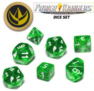 Power Rangers RPG: Game Dice Set - Green (7+coin) - Sweets and Geeks
