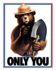 SMOKEY BEAR - ONLY YOU Metal Tin Sign - Sweets and Geeks