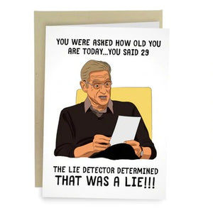 Lie Detector Test Greeting Card - Sweets and Geeks