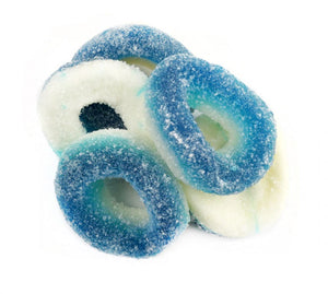 KERVAN BLUE RASPBERRY GUMMY RINGS 5lb BAG - Sweets and Geeks