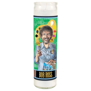Bob Ross Secular Saint Candle - Sweets and Geeks
