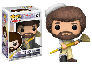 Funko Pop Television: Bob Ross - Bob Ross with Paintbrush #559 (Damaged Box) - Sweets and Geeks