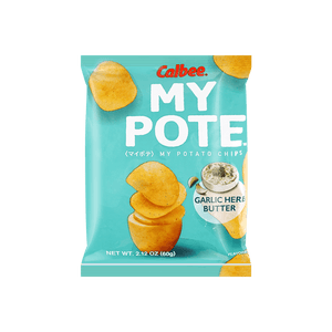 Calbee MY POTE Garlic Herb Butter Potato Chips 60g - Sweets and Geeks
