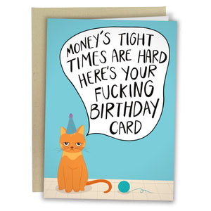 Here's Your Fucking Birthday Card Greeting Card - Sweets and Geeks