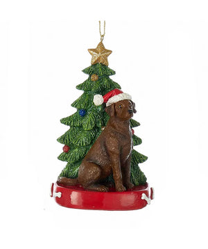 Chocolate Labrador With Christmas Tree Ornament - Sweets and Geeks
