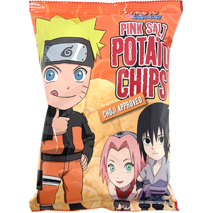 NARUTO SHIPPUDEN Pink Salt Potato Chips 54g - Sweets and Geeks
