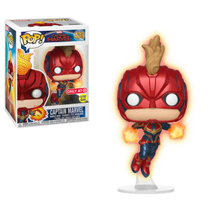 Funko Pop! Captain Marvel - Captain Marvel (Flying) (Glow in the Dark) (Target Exclusive) #433 - Sweets and Geeks