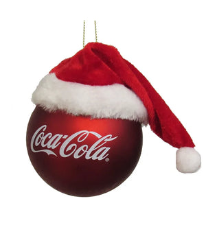 Coca-Cola Ball with Hat Ornament - Sweets and Geeks