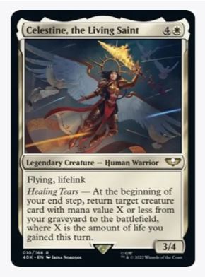 Celestine, the Living Saint - Universes Beyond: Warhammer 40,000 - #010/168 - Sweets and Geeks