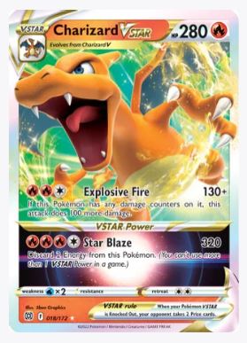 Charizard VSTAR SWSH09: Brilliant Stars # 018/172 - Sweets and Geeks