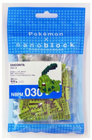 Kawada NBPM-030 nanoblock Pokemon Chikorita - Sweets and Geeks