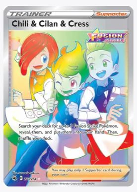 Chili & Cilan & Cress (Secret) SWSH08: Fusion Strike # 273/264 - Sweets and Geeks