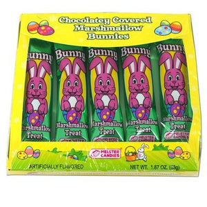 Chocolate Covered Marshmallow Bunnies 5pk - Sweets and Geeks