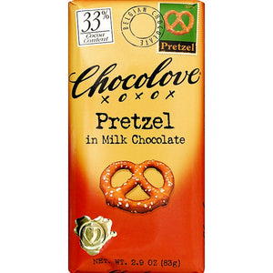 Chocolove pretzel in milk chocolate Bar - Sweets and Geeks