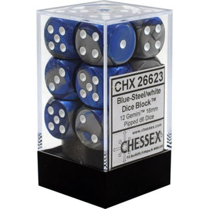 Chessex Gemini 16mm D6 Dice Block (12 Dice) - Sweets and Geeks