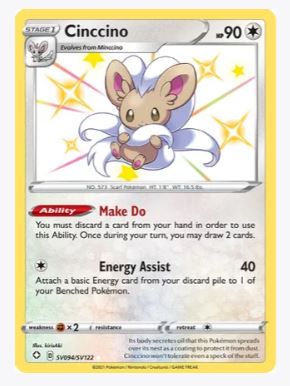 Cinccino Shining Fates: Shiny Vault # SV094/SV122 - Sweets and Geeks