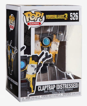 Funko Pop! Games: Borderlands 3 - Claptrap (Distressed) #526 - Sweets and Geeks