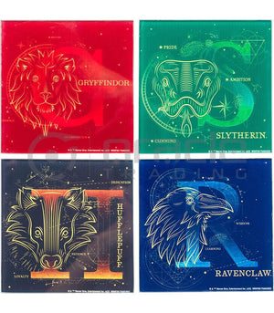 Harry Potter 4-Pack Coaster Set (Glass) - Sweets and Geeks