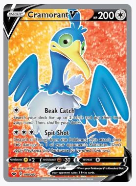Cramorant V (Full Art) SWSH01: Sword & Shield Base Set # 198/202 - Sweets and Geeks