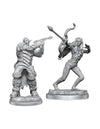 Critical Role Unpainted Miniatures: W04 Ashari Stoneguard & Ashari Skydancer - Sweets and Geeks