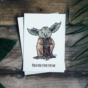 Yoda Only One for Me Star Wars Greeting Card - Sweets and Geeks