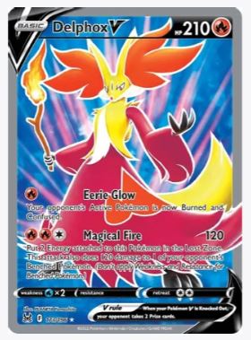 Delphox V (Full Art) SWSH11: Lost Origin # 173/196 - Sweets and Geeks