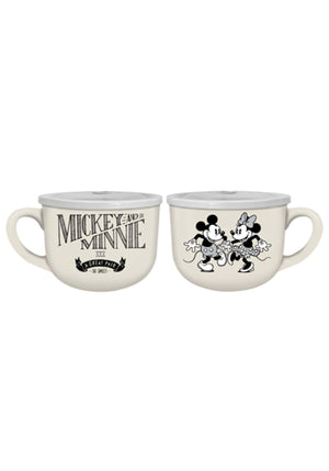 Disney Mickey & Minnie So Sweet 24 oz Soup Mug with Lid - Sweets and Geeks