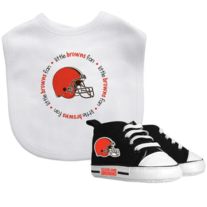 Cleveland Browns NFL Baby Fanatic 2 Piece Unisex Gift Set - Sweets and Geeks