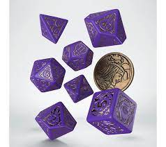 The Witcher Dice Set: Dandelion - Viscount de Lettenhove (7 + coin) (Preorder May 2021) - Sweets and Geeks