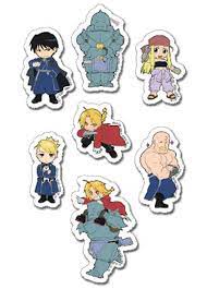 Fullmetal Alchemist - Puffy SD Characters Sticker Set - Sweets and Geeks