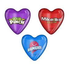 Valentine Hearts With Airheads, Mike and Ike, and Sour Punch Twists - Sweets and Geeks