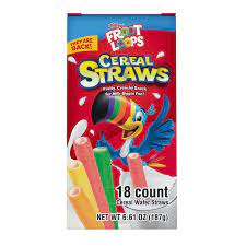 Froot Loops Cereal Straws 1.76oz - Sweets and Geeks
