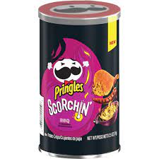 Pringles Grab & Go Scorchin' BBQ Can 2.5oz - Sweets and Geeks