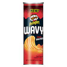 Pringles Wavy Classic Salted Can 4.83oz - Sweets and Geeks