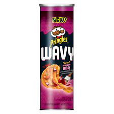 Pringles Wavy Sweet and Spicy BBQ Can 4.83oz - Sweets and Geeks