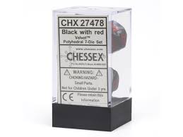 Velvet Polyhedral Dice Block (7 Dice) - Sweets and Geeks