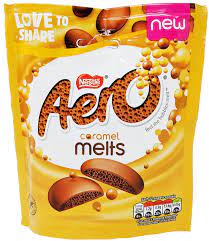 Nestle Aero Caramel Melts Pouch - Sweets and Geeks
