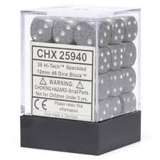 Speckled 12mm D6 Dice Block (36 Dice) - Sweets and Geeks