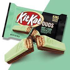 KIT KAT DUOS Mint and Dark Chocolate King Size Candy Bar 3oz - Sweets and Geeks