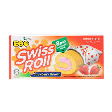 EGO Swiss Roll Strawberry Flavored 6.2oz Box - Sweets and Geeks