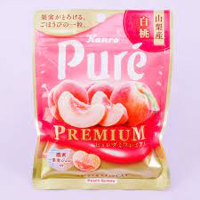 KANRO PURE Soft Candy Peach Flavor 45g - Sweets and Geeks