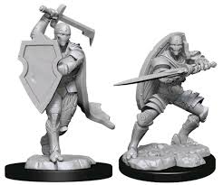 Dungeons and Dragons Nolzur's Marvelous Unpainted Miniatures: W13 Warforged Fighter Male - Sweets and Geeks