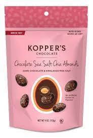 Kopper's Stand Up Peg Pouch Chia Himalayan Pink Salt Almonds - Sweets and Geeks