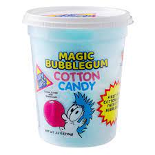 Albert's Magic Bubblegum Cotton Candy Tub - Sour Blue Raspberry - Sweets and Geeks