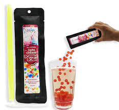 Popping Boba Single Serve Pouches- Dark Cherry 3oz - Sweets and Geeks
