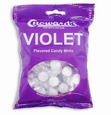 C. Howards Violet Mints Peg Bag 3oz - Sweets and Geeks